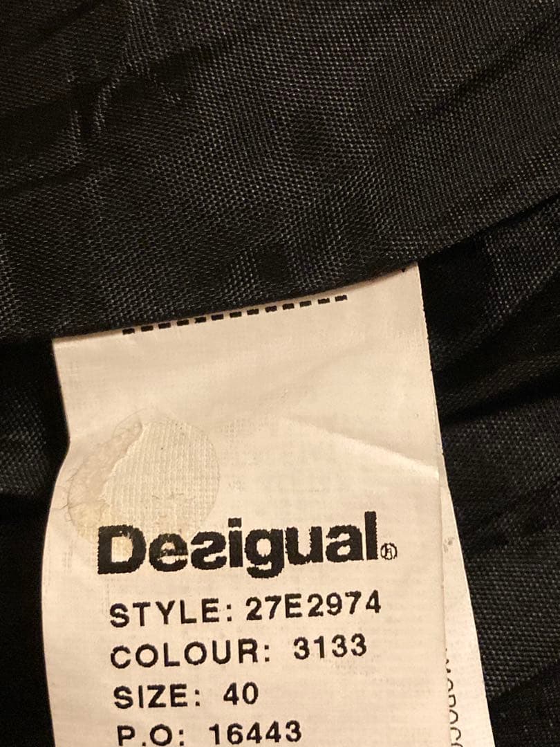 タイムセール14500円未使用desigualジャガード織りダブルコート40Ｌ