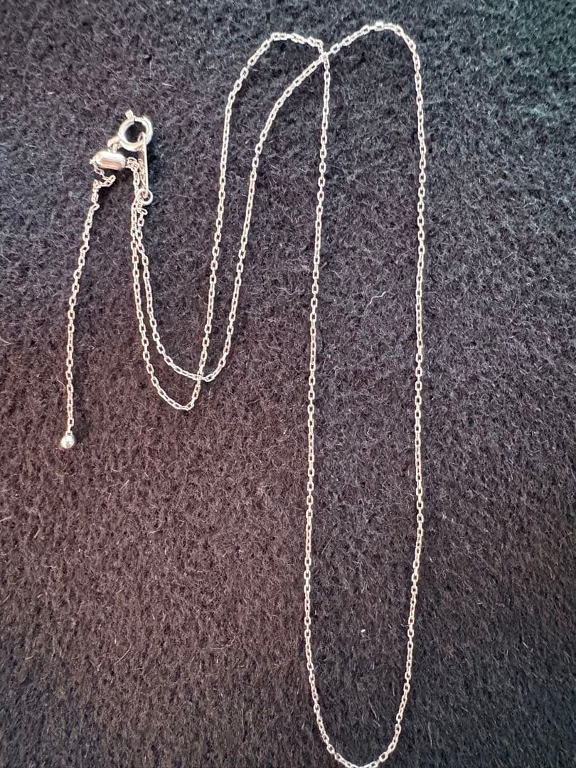 K18WG 18金ホワイトゴールド チェーンネックレス 45cm