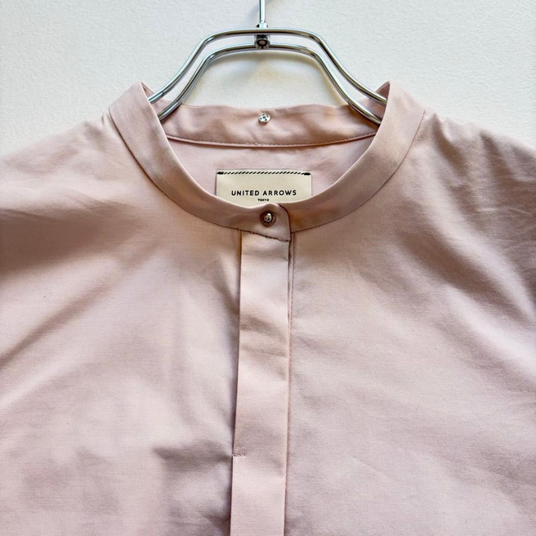 【ユナイテッドアローズ】ブラウス　チュールカラー 2WAY　ライトピンク　F