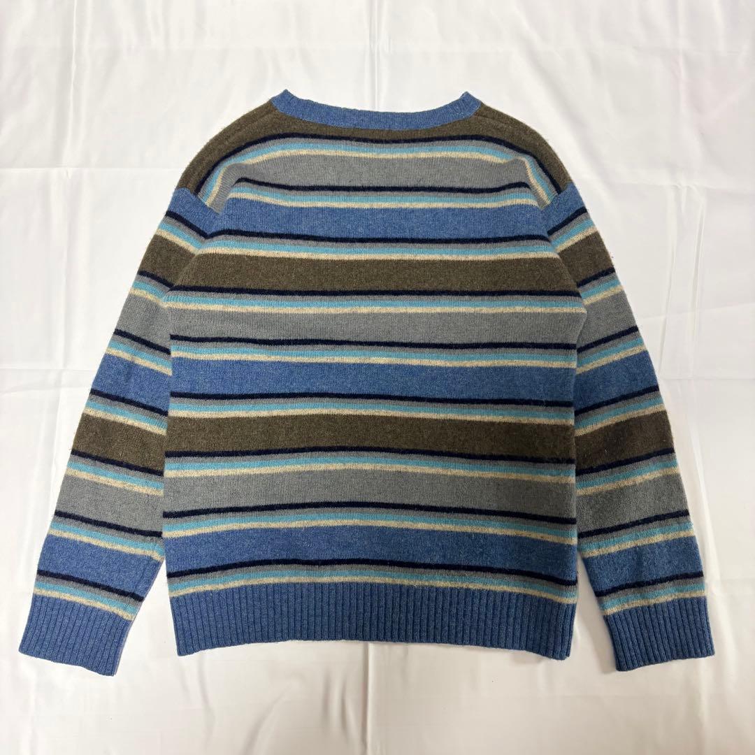 90s OLD STUSSY マルチボーダー ウールニット オールドスケート