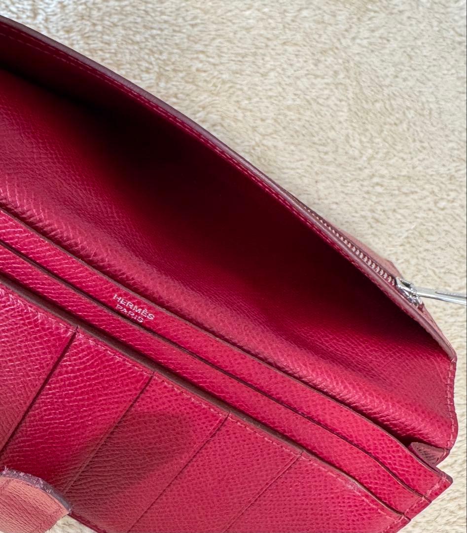 HERMES エルメス ベアン スフレ ルビー シルバー金具 エプソン 箱付き