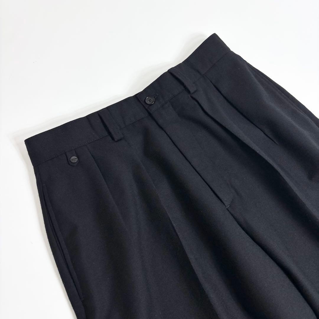 【極美品】BERNARD ZINS ウールフランネル 2タック ワイドスラックス