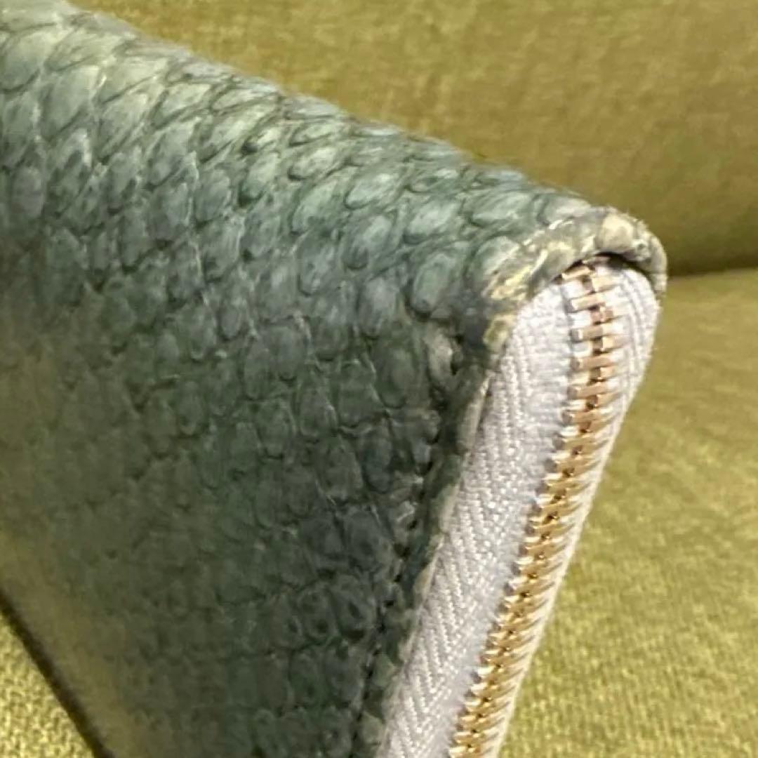 Y &H CHANEL ココマークラウンドファスナーパイソン