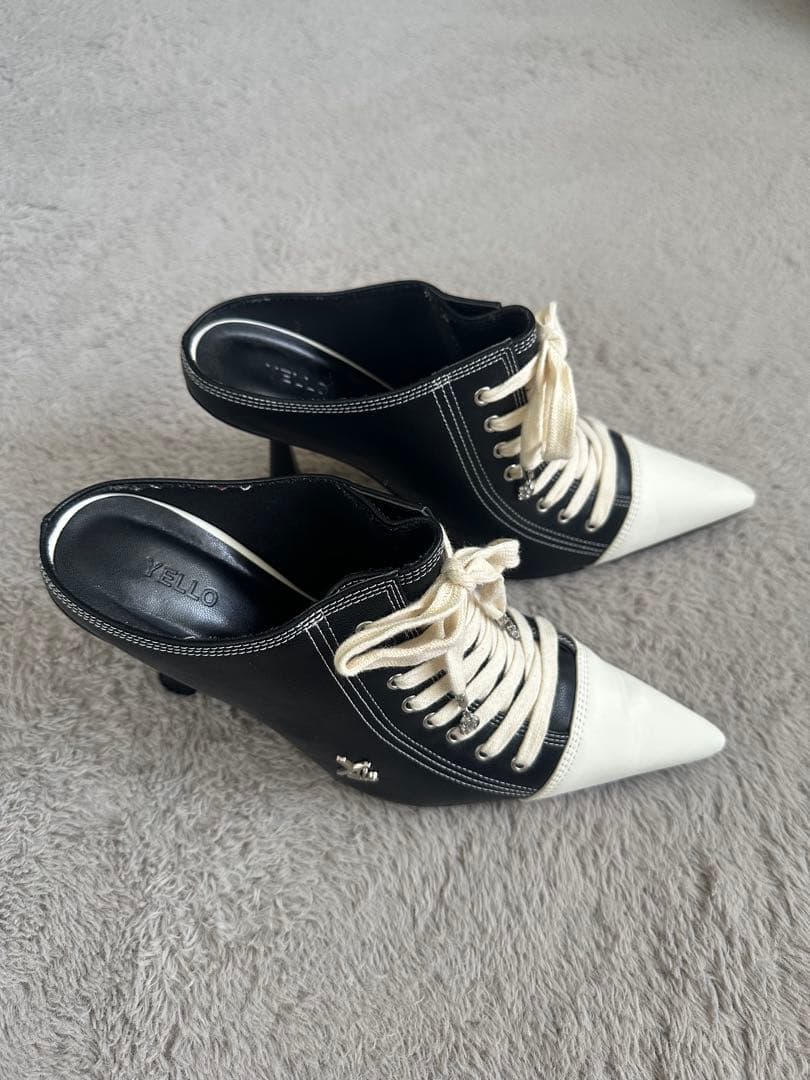 YELLO スニーカーミュールヒールブラックXL