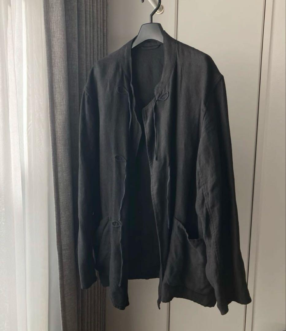 COMOLI コモリ　リネン起毛スタンドカラージャケット　ブラック2