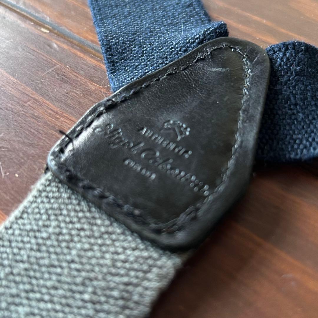 NIGEL CABOURN ナイジェルケーボン サスペンダー 英国製 濃紺/灰