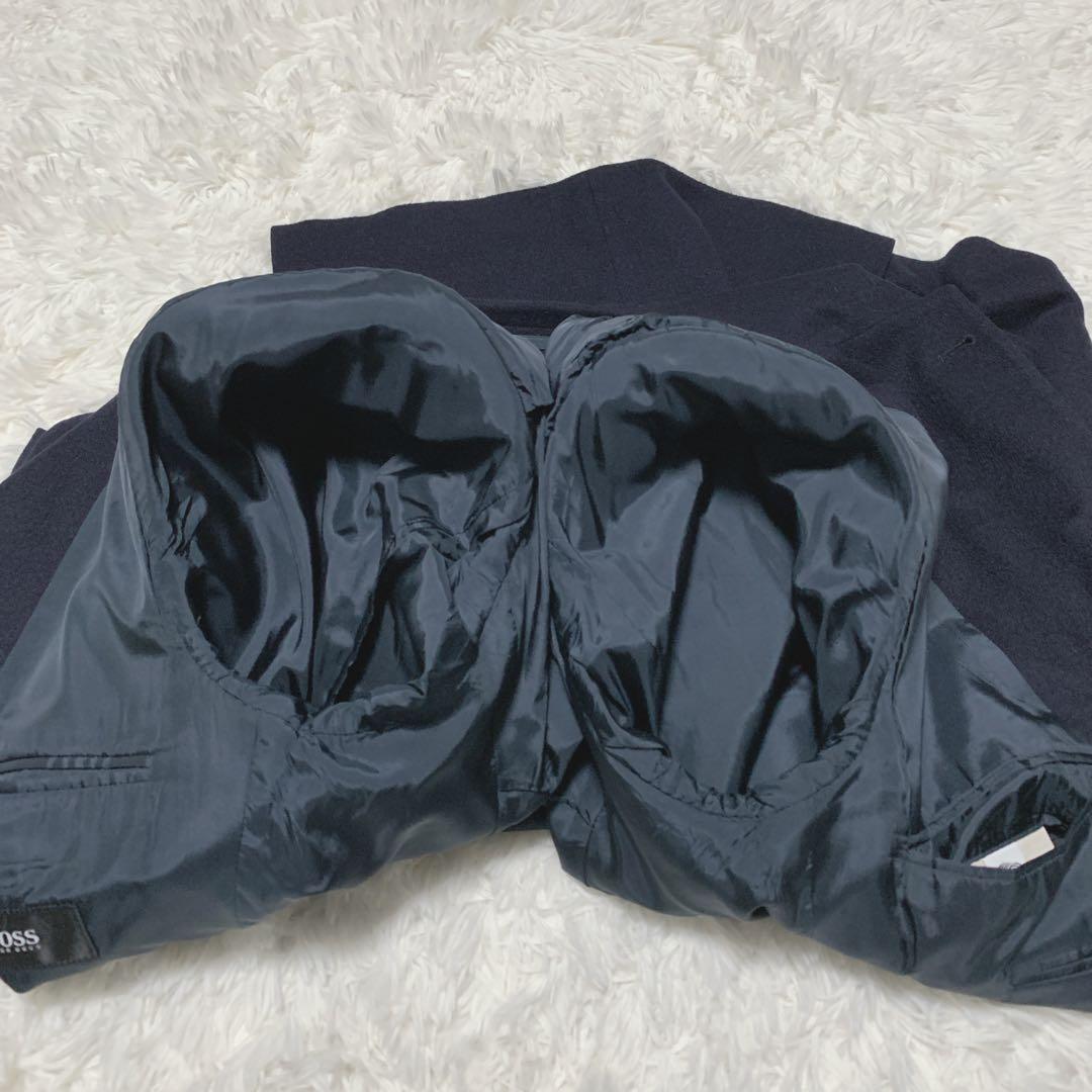 【美品】ヒューゴボス ロロピアーナ テーラードジャケット カシミヤ混 XL