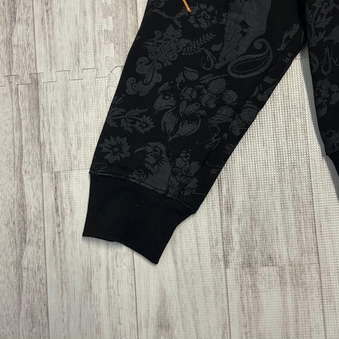 カールカナイ ゴルフ 総柄 刺繍 プリント ペイズリー スウェット ハーフジップ