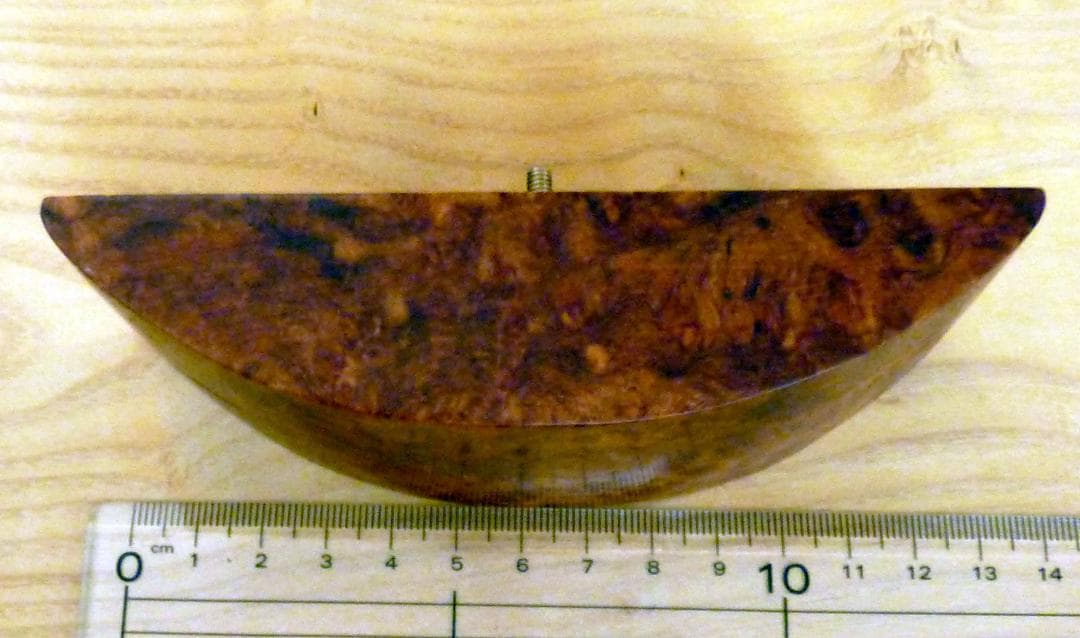 稀少カリン瘤材で作った机上サイズのインクブロッター（吸取器）L-RRR01