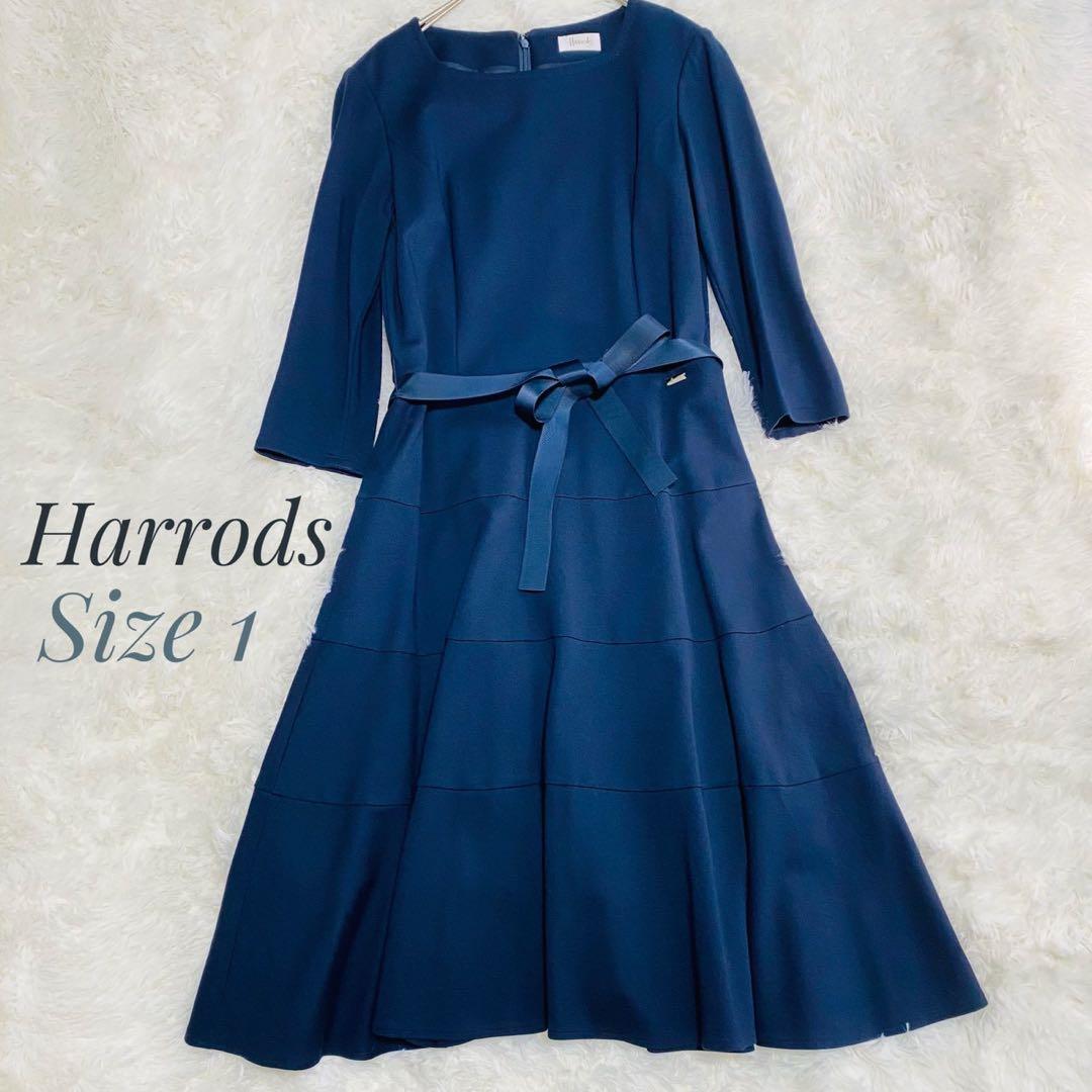 新品✰Harrods ネイビー 高品質　ワンピース Size 1
