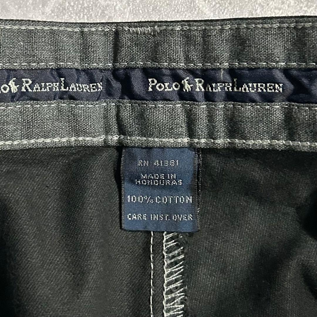 90s Ralph Lauren ポロチノ チノパン ブラック USA ワイド