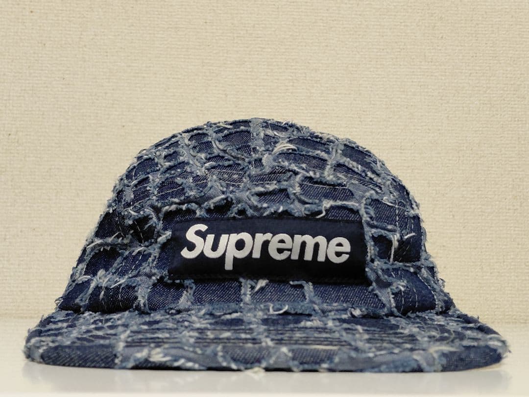 【極美品】 Supreme　Frayed　Croc　Denim　Camp　Cap