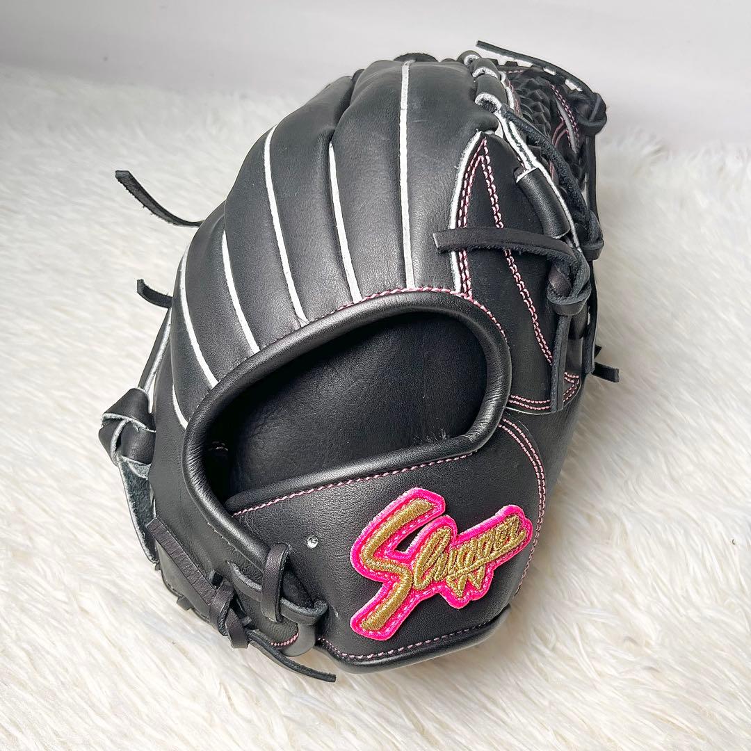 【美品】久保田スラッガー KSS-2P 野球グローブ ブラック×ピンク