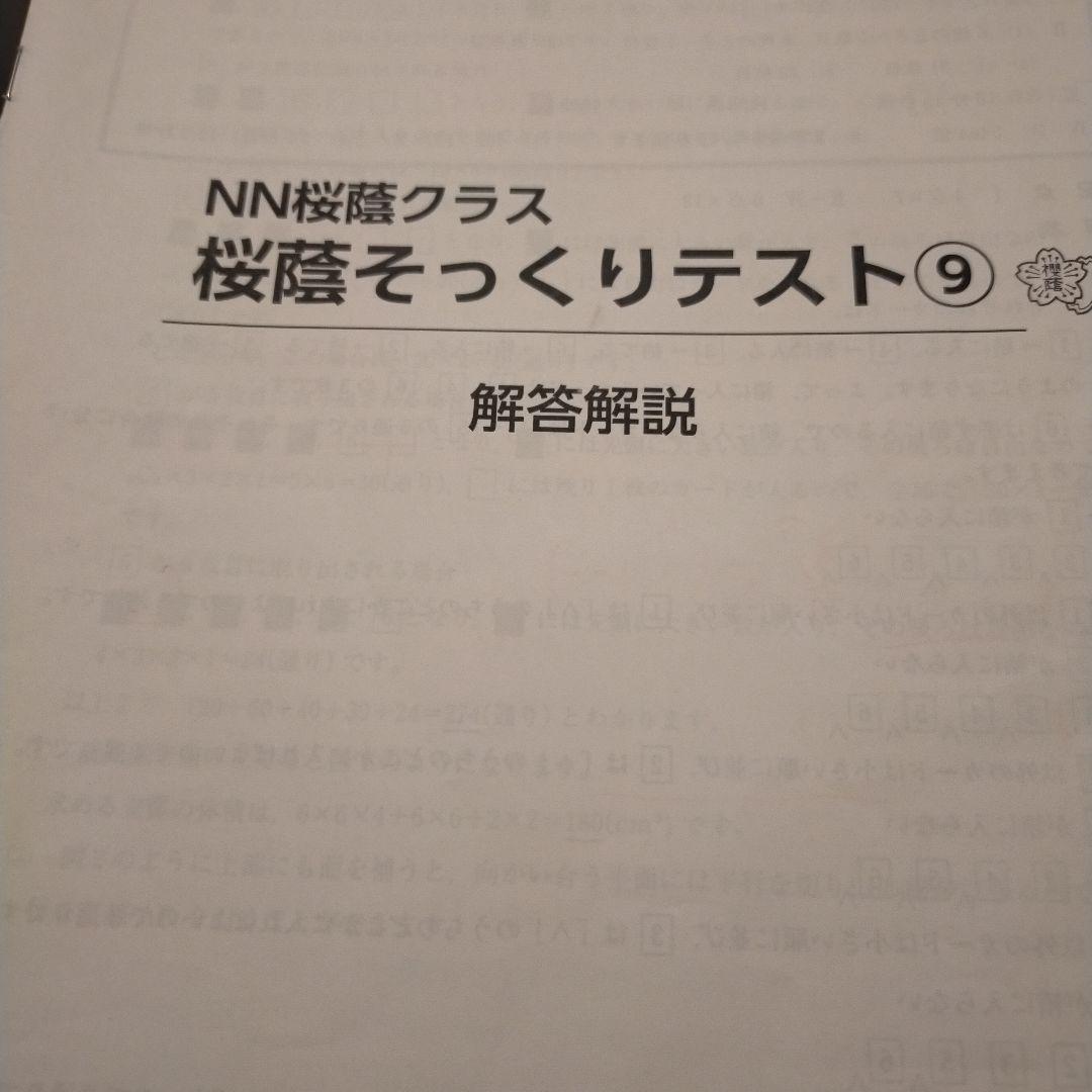 NN桜蔭クラス 桜蔭そっくりテスト算数 問題解答解説集Ⅰから15 2025年度用
