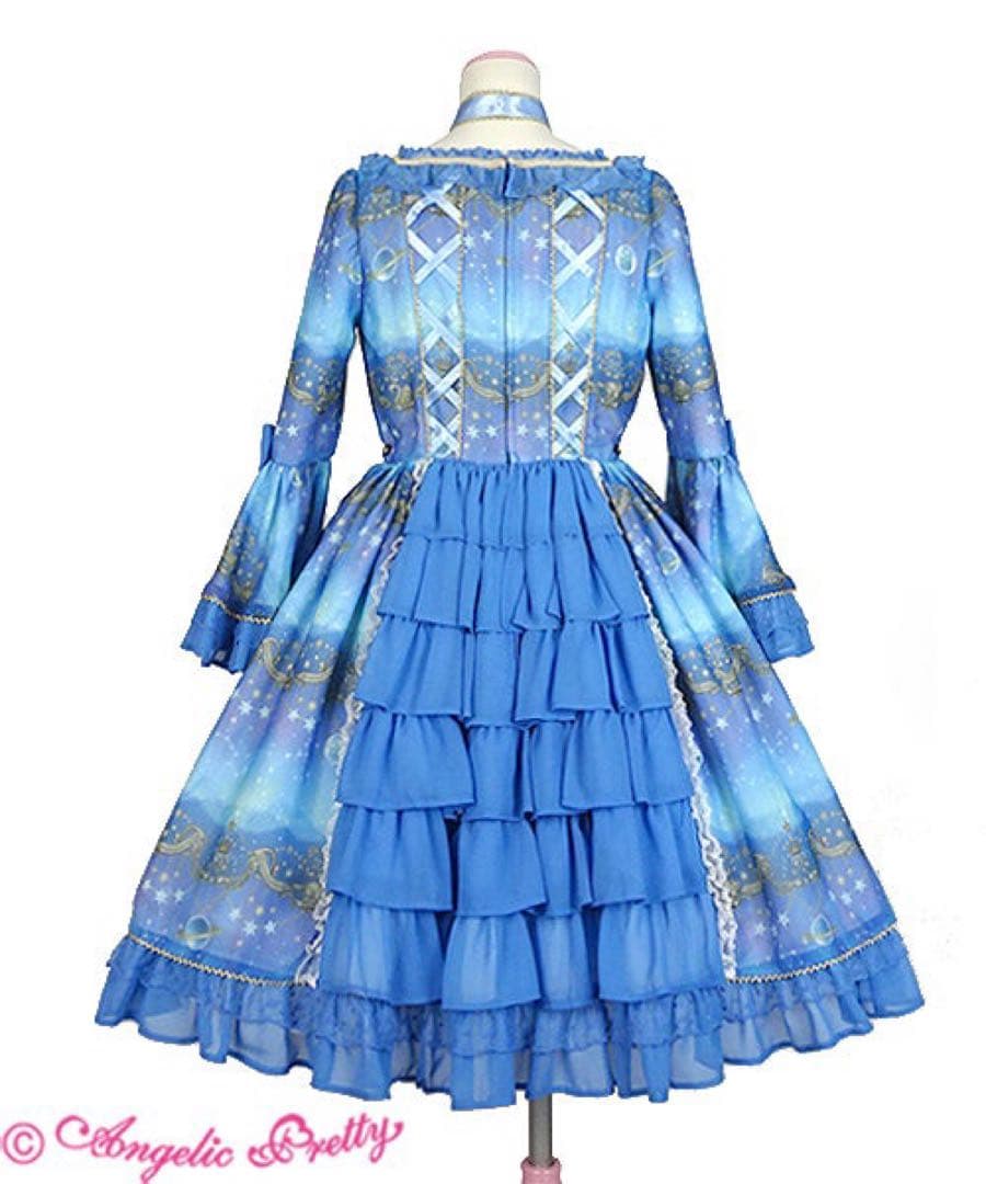 星座が導くオーロラの夢Dress ロリータ Angelic Pretty 水色