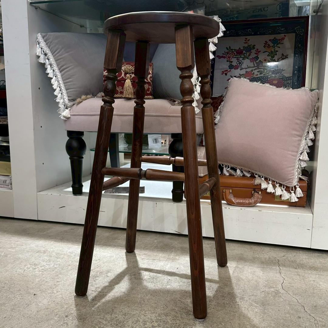 iΦ ハイスツール 花台 スツール アンティーク 木製