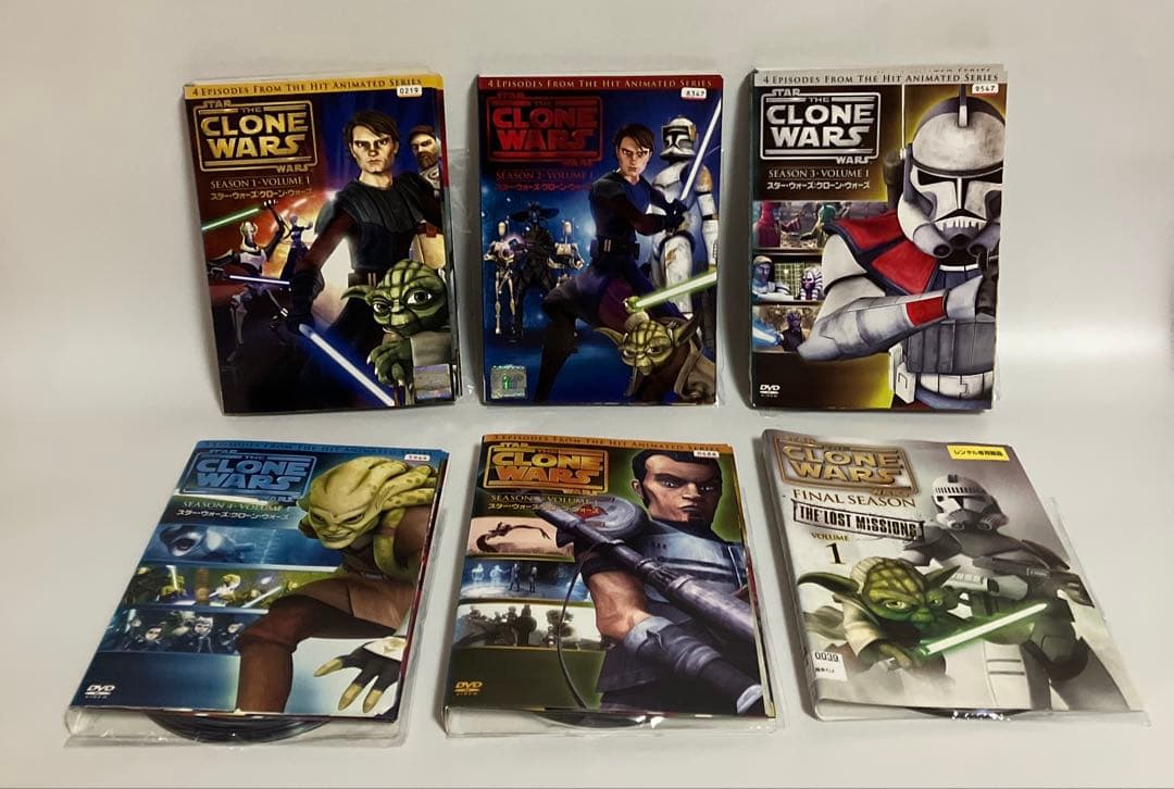 スターウォーズ　クローンウォーズ　全33巻セット　レンタルDVD