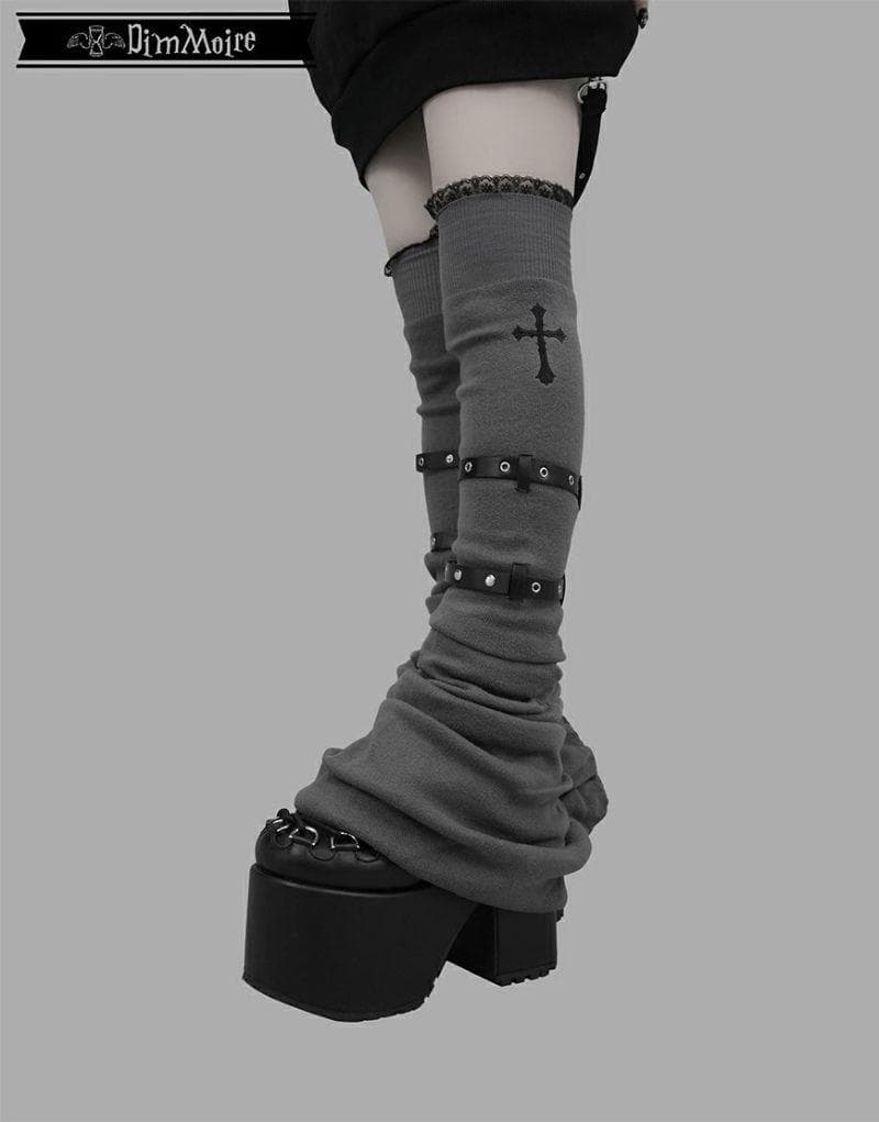 DimMoire ディムモアール 十字の誓いニーハイウォーマー Gray グレー