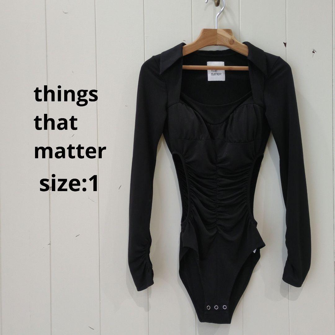 things that matter ジャージ ボディスーツ ブラック 1