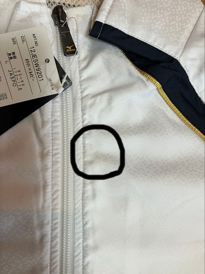 ミズノプロ　ウィンドブレーカー上下セット Lサイズ 新品未使用ですが薄いシミあり