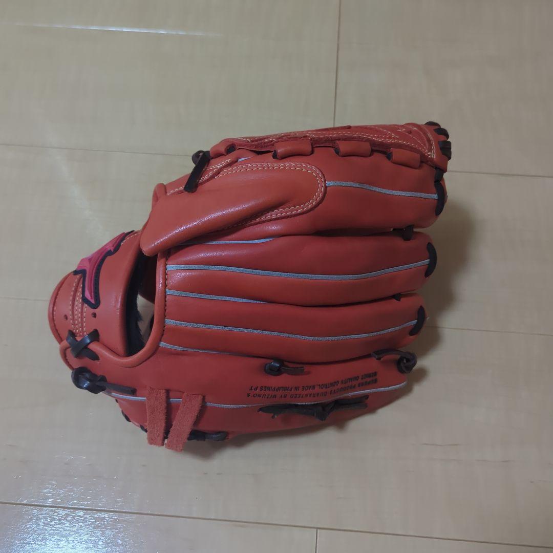 ミズノ 軟式野球グローブ オレンジ