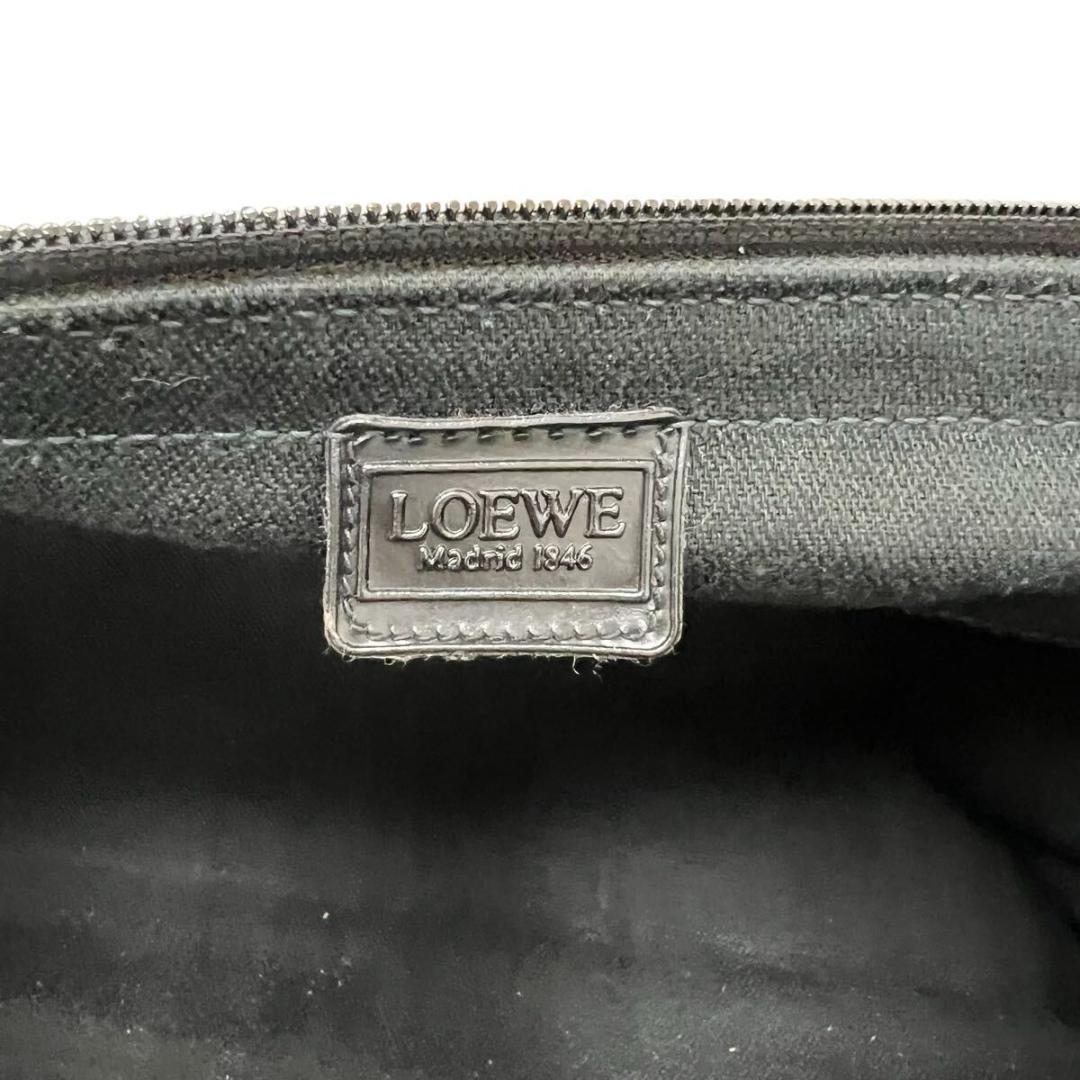 ☆LOEWE ロエベ ボストンバッグ ブラック キャンバス アナグラム