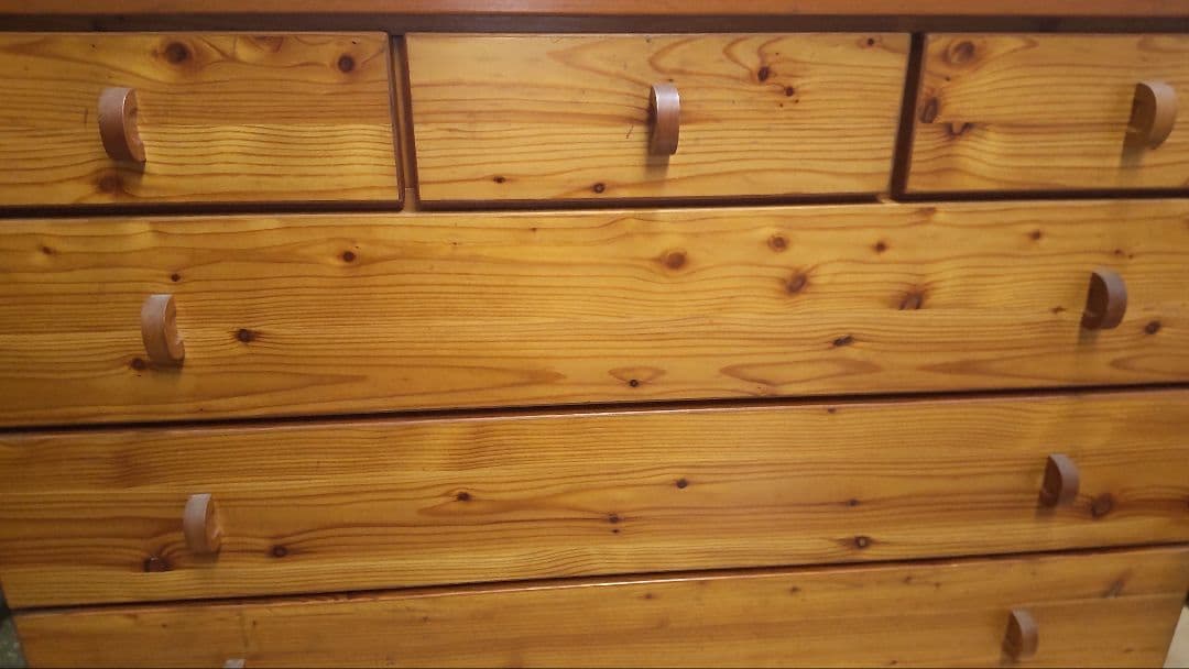 天然木化粧合板タンス