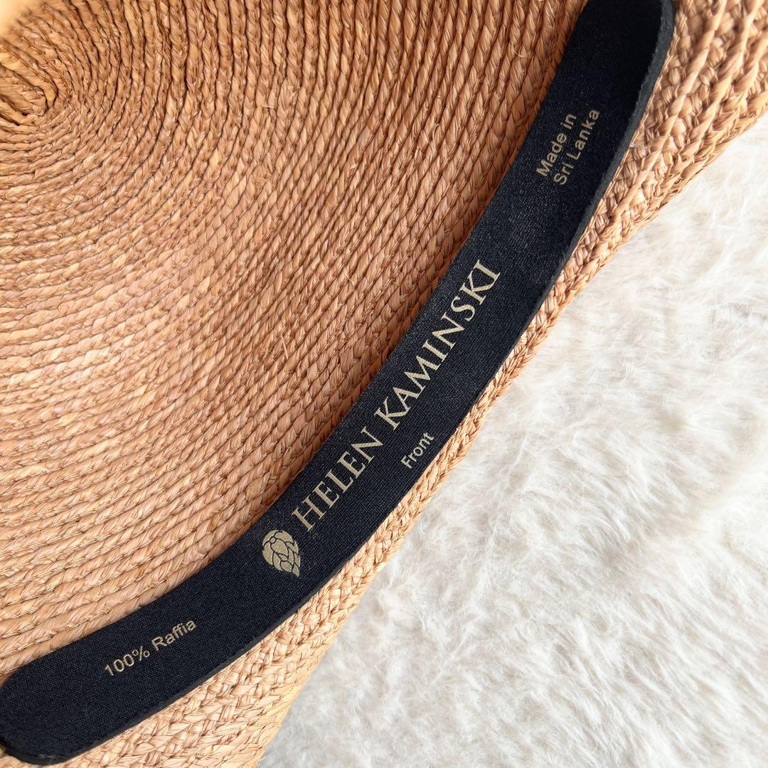 極美品✨ヘレンカミンスキー ニューポート ラフィアハット 麦わら帽子 リボン