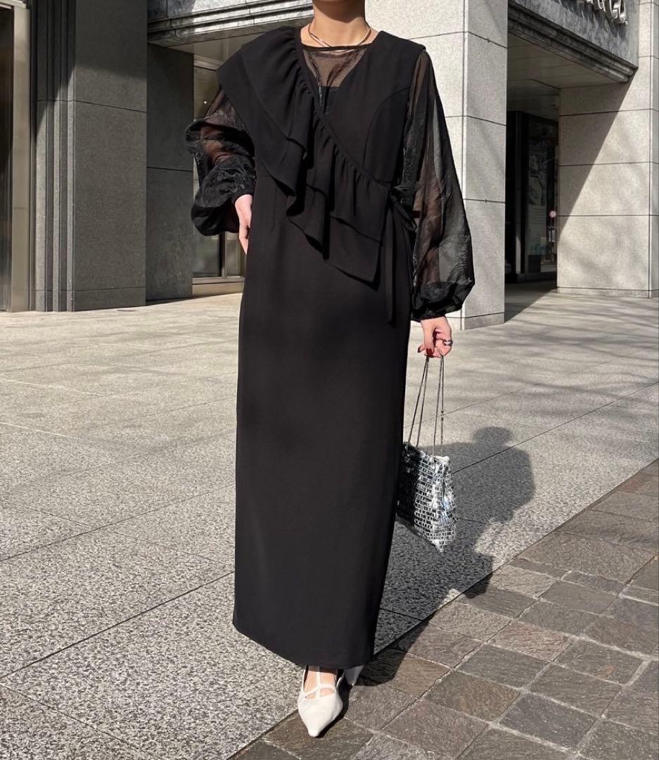 CAPRICIEUX LEMAGE 3SETアシメフリルワンピース　サイズ:PS