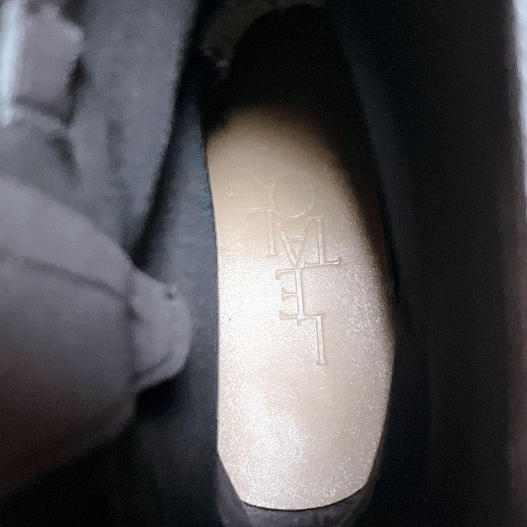 【極美品】ルタロン ミドル丈 ブーツ 22.5 エンジニア 黒 シボ感 金具