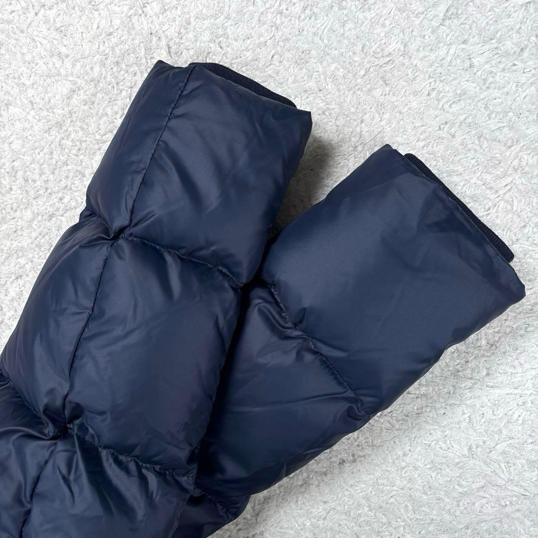 ピレネックス　バジーレ　ダウンジャケット　ロゴワッペン　スタンドカラー　ネイビー