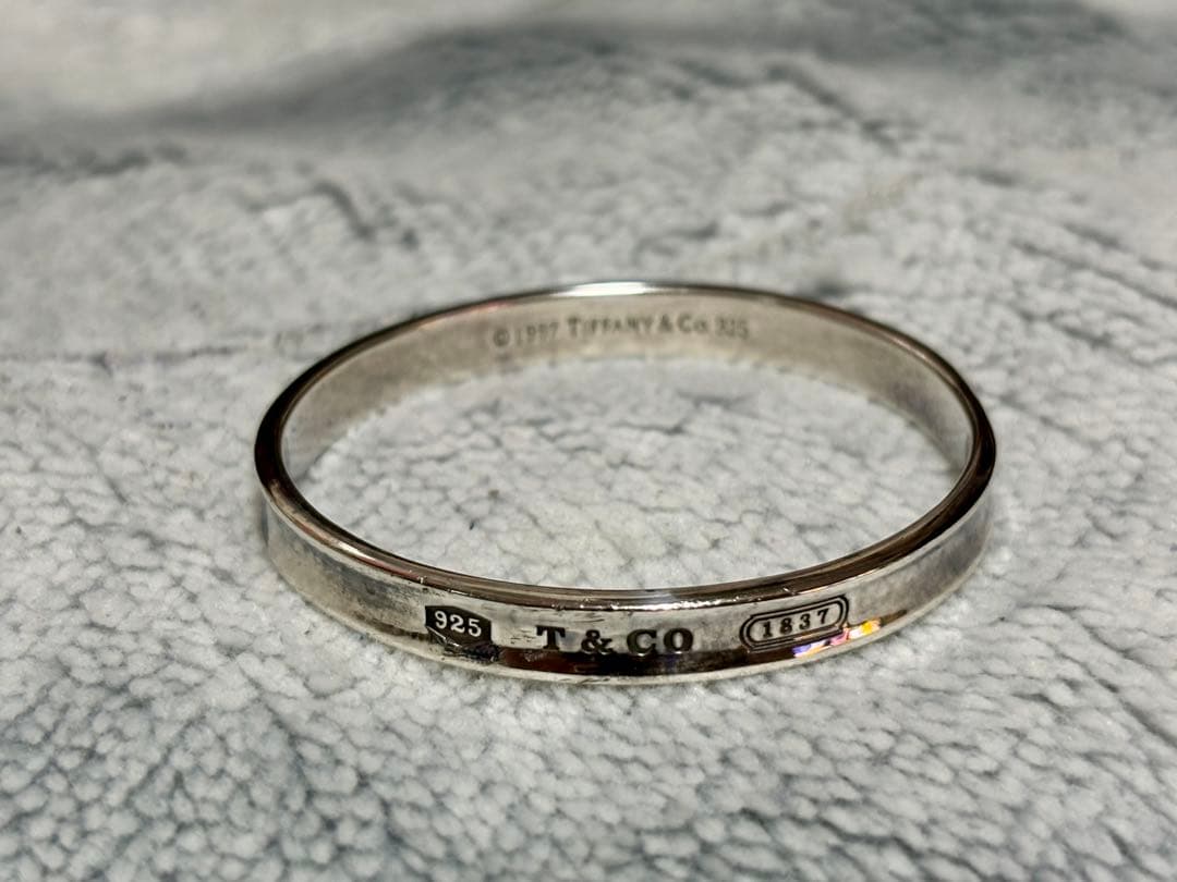 超希少　オールドティファニー　バングル　ナロー　ヴィンテージ　シルバー　カフ