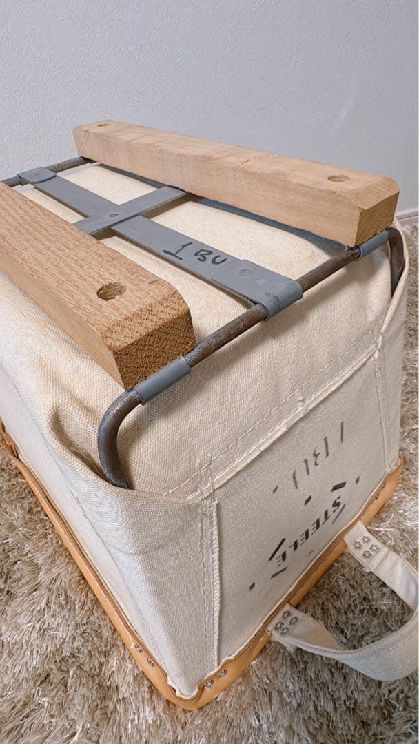 スチールキャンバスバスケット