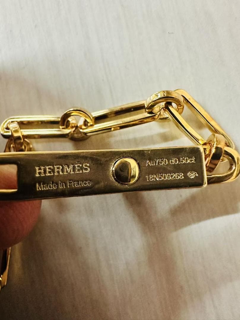 エルメス ケリー クロシェット ブレスレット 18K ゴールド ダイヤモンド