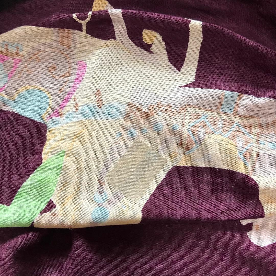 レオナール　チュニック　馬柄　花柄　トリム　38