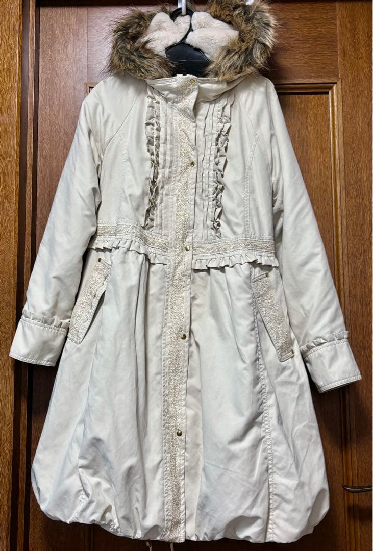 アクシーズファム 姫カジ フリル ふわふわ モッズコート フェアリーグランジ