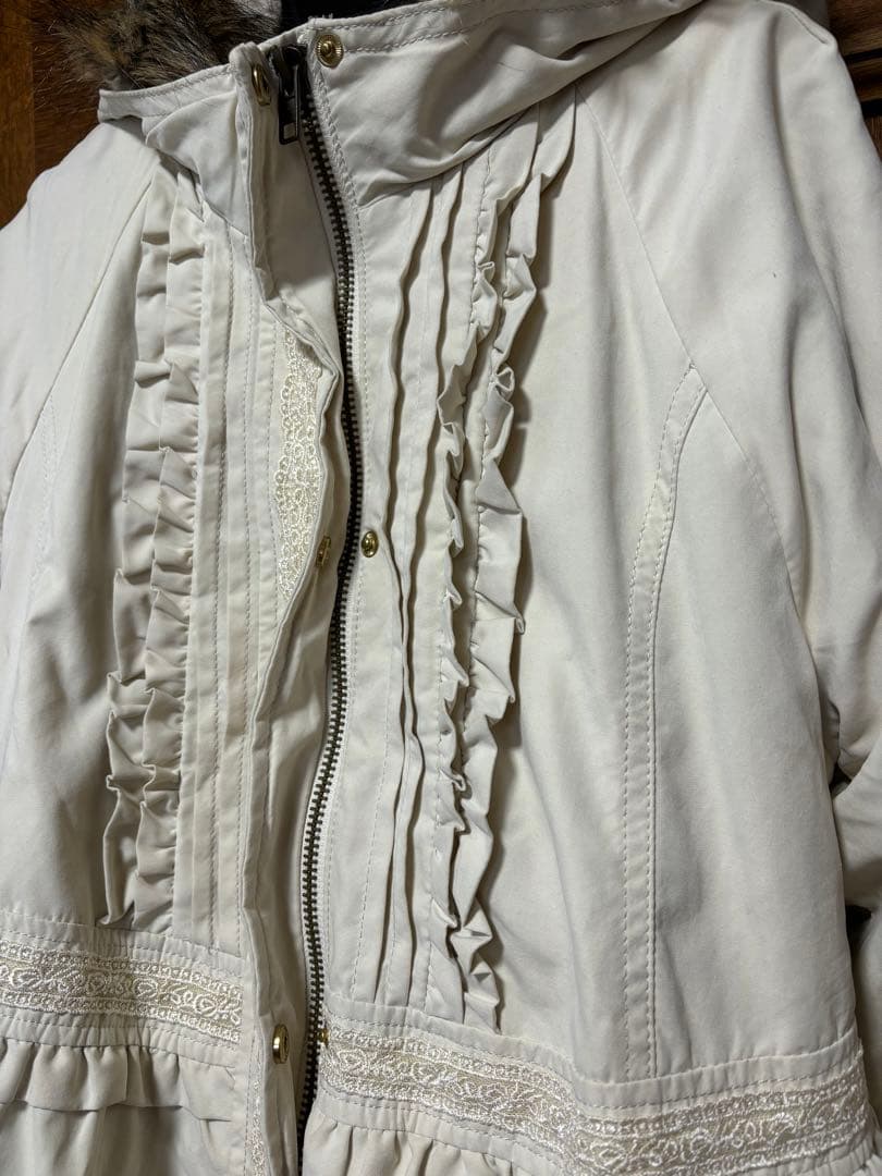 アクシーズファム 姫カジ フリル ふわふわ モッズコート フェアリーグランジ