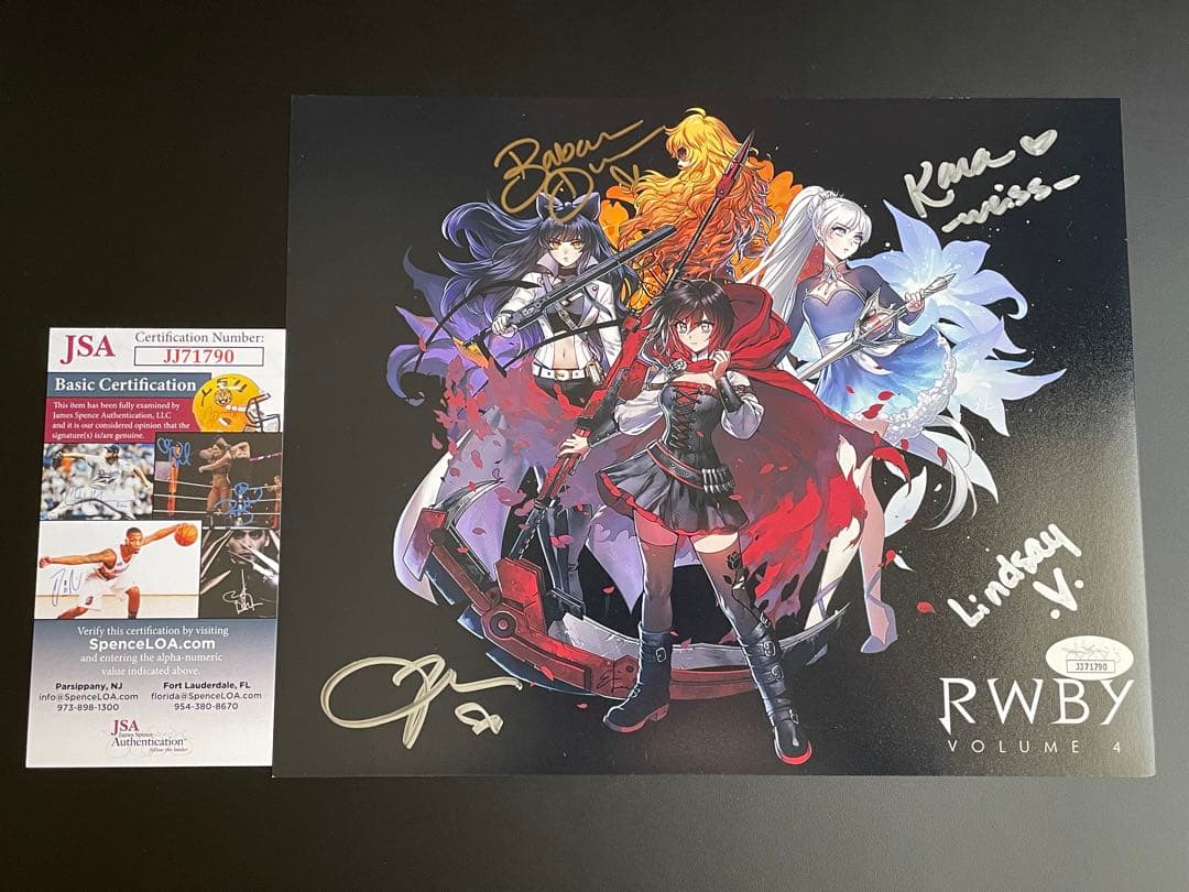 RWBY 直筆サイン入りミニポスター　JSA認定書付き　⑤