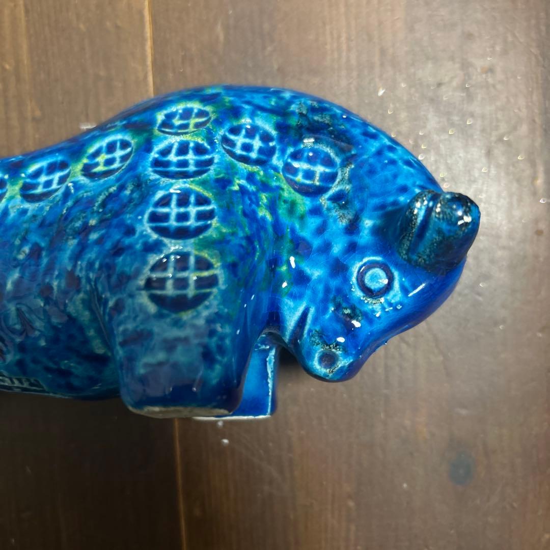 FLAVIA/BITOSSI ビトッシ　リミニブルー　牛　陶器置物　イタリア製