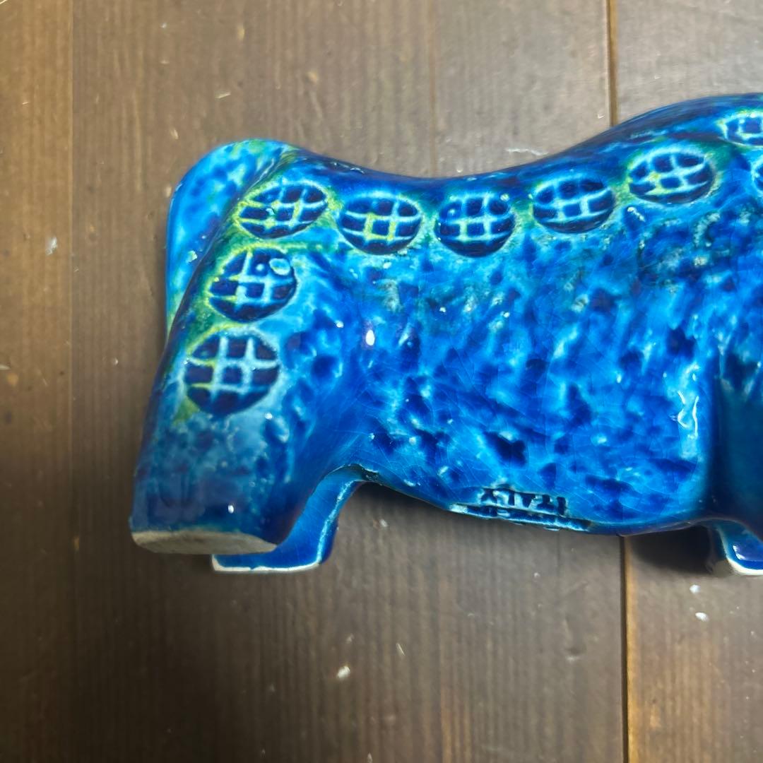 FLAVIA/BITOSSI ビトッシ　リミニブルー　牛　陶器置物　イタリア製