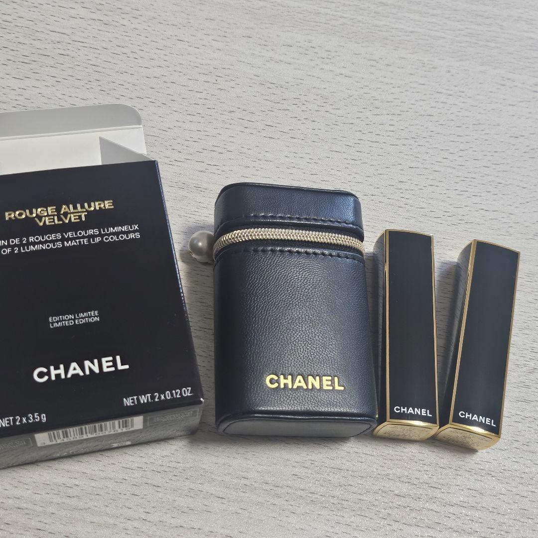CHANEL ルージュアリュール ヴェルヴェット レ ペルル セット オブ2