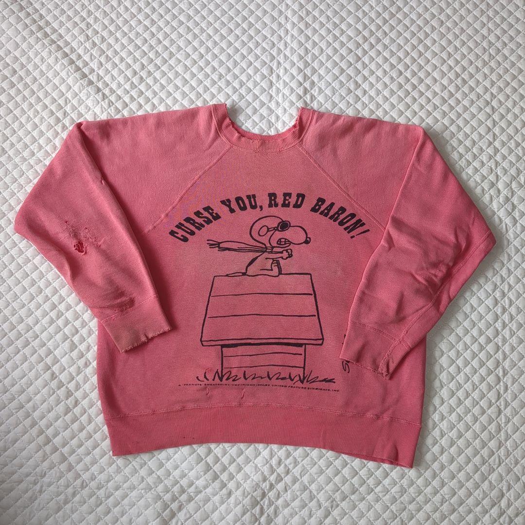 b*o様 スヌーピー トレーナー ピンク ヴィンテージ レッドバロン
