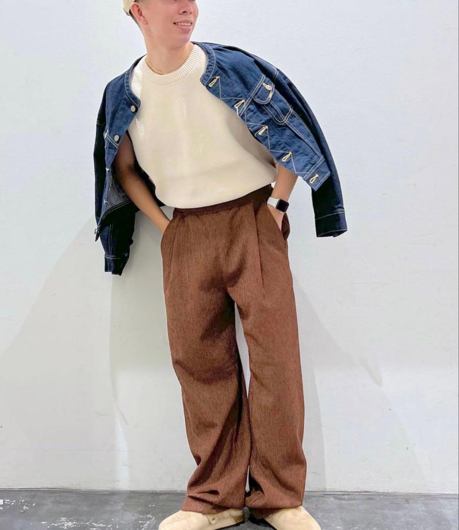 激レア　サンプル品　ノーカラーデニムジャケット　Lee(リー)別注アイテム