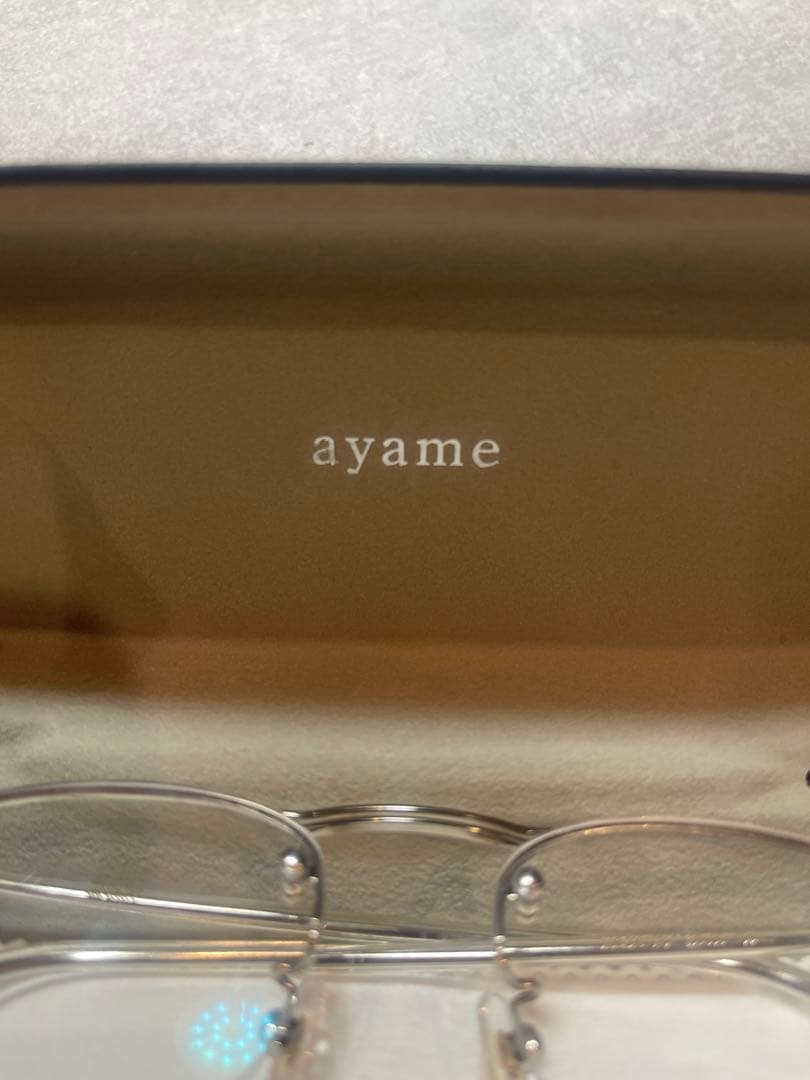 ayame シルバー フレーム メガネ ケース付き　完売商品