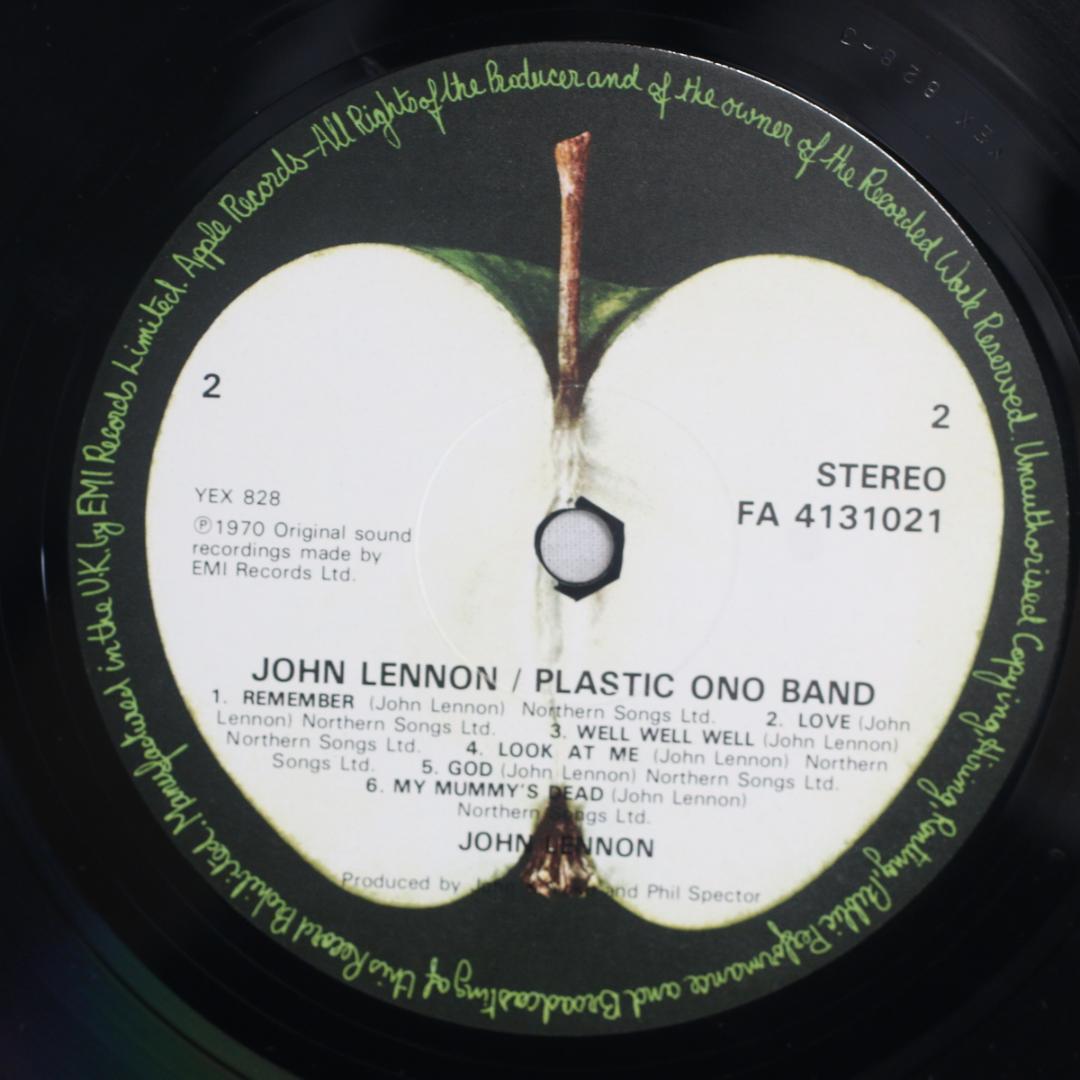 英LP John Lennon Plastic Ono Band UK再発盤