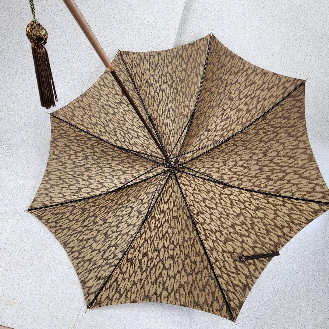 ⭐美品⭐フォックスアンブレラズ 長傘 レオパード 茶 タッセル