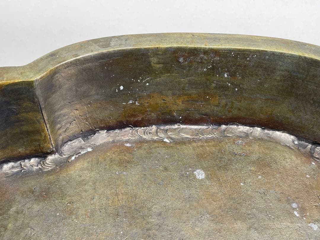 鋳銅　木瓜砂鉢　正晴造　いけばな　池坊　古流　小原流　銅花器　華道具　花瓶