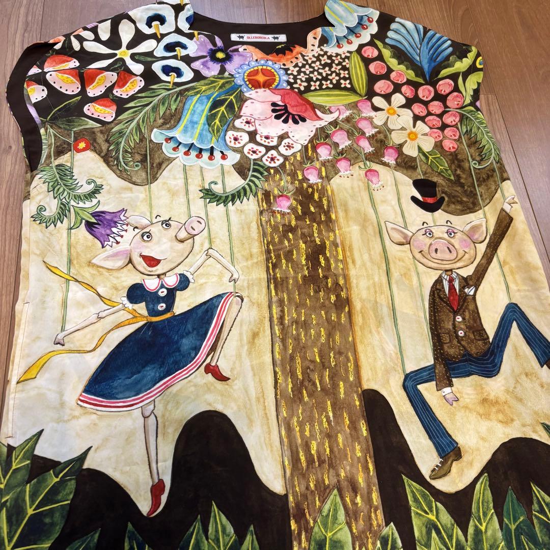 小*️様 【美品】OLLEBOREBLA アルベロベロ　ロングチュニック　ブタさ