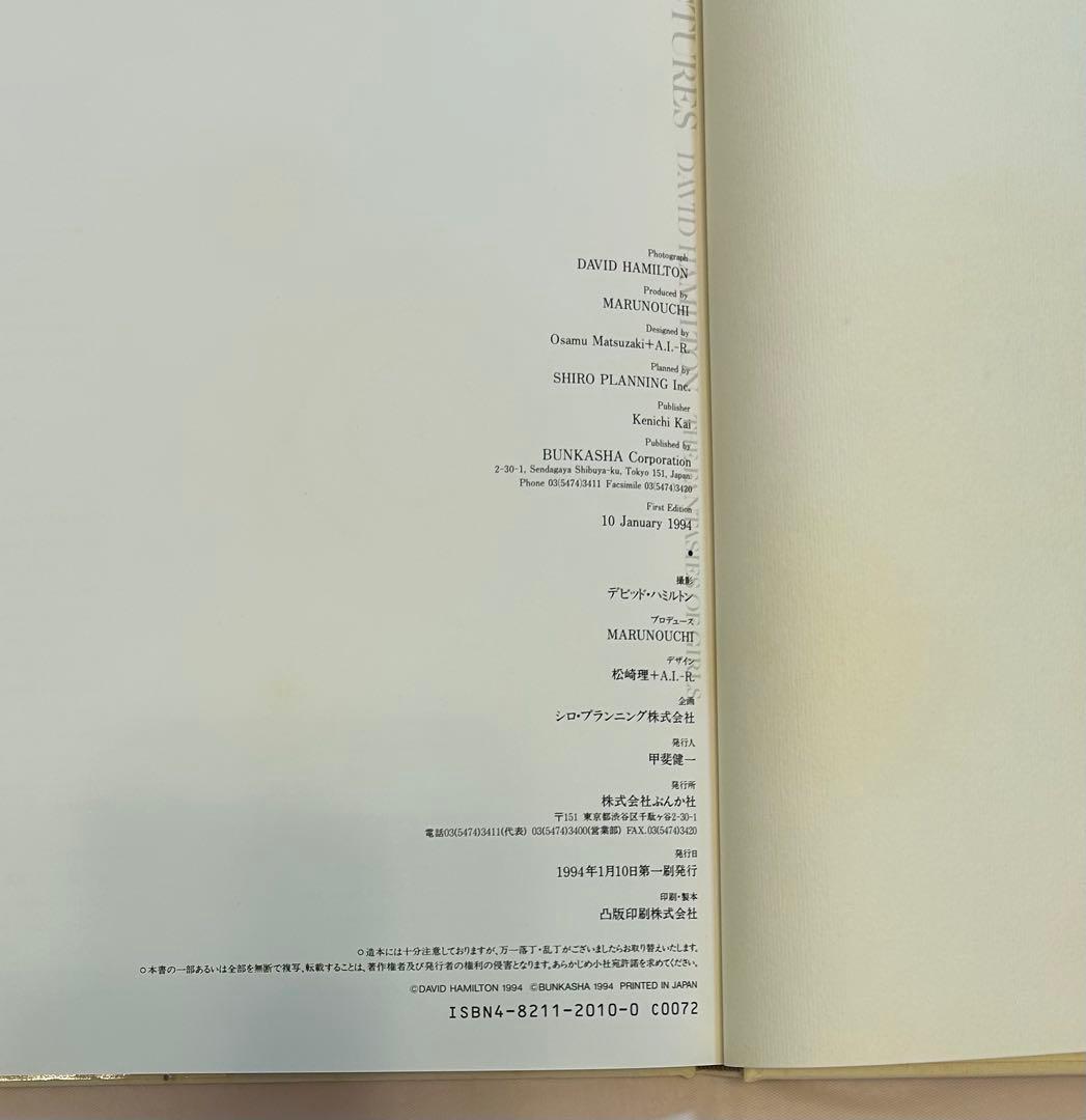 ハミルトン・ピクチャーズ David Hamilton 初版 帯、フライヤー付