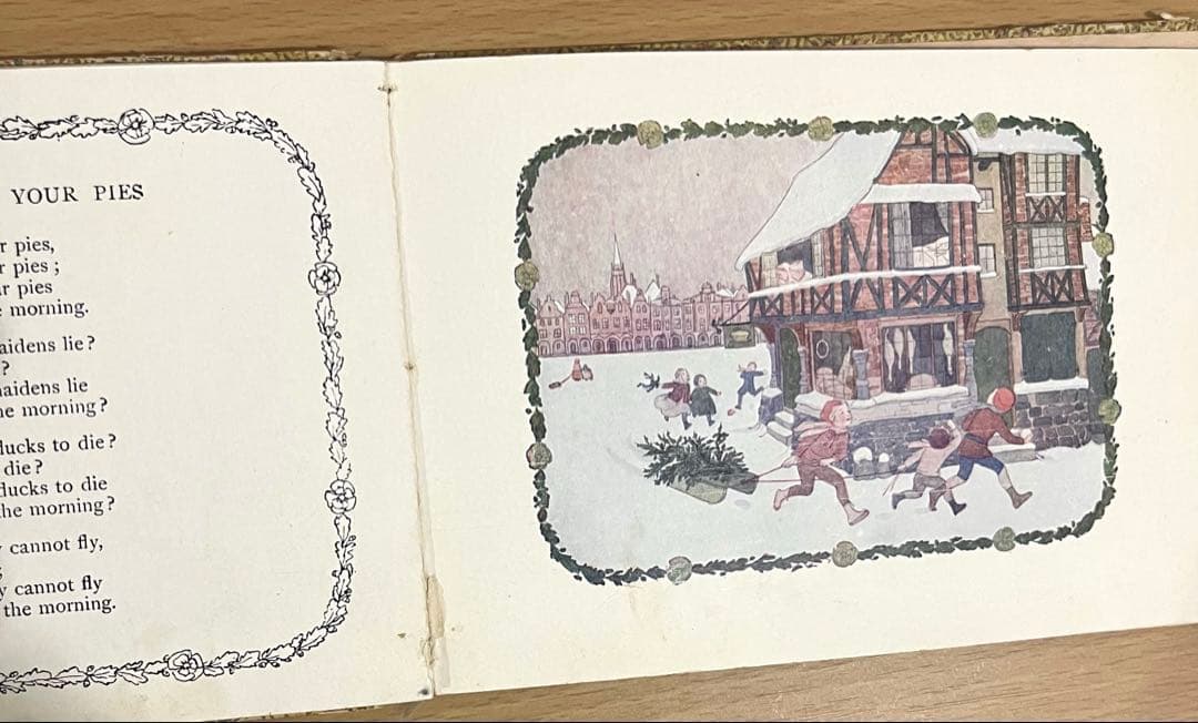 NO.332希少 アンティーク 洋書 古書 ル•メール 絵本 童謡 マザーグース